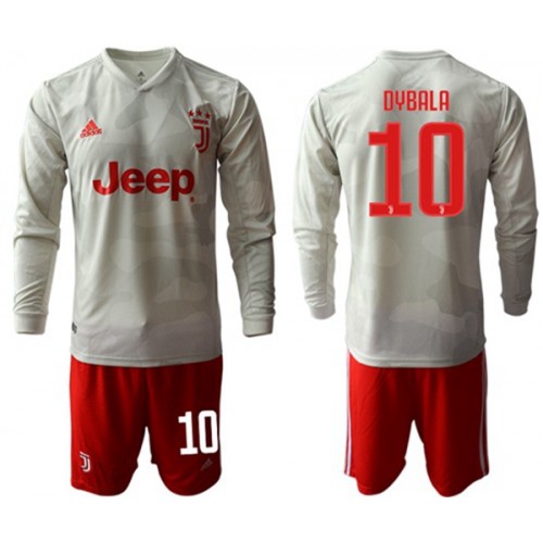 Juventus Fodboldtrøjer DYBALA 10 Børn Udebanesæt 2019/20 Langærmet Juventus Fodboldtrøjer DYBALA 10 Børn Udebanesæt 2019/20 Langærmet